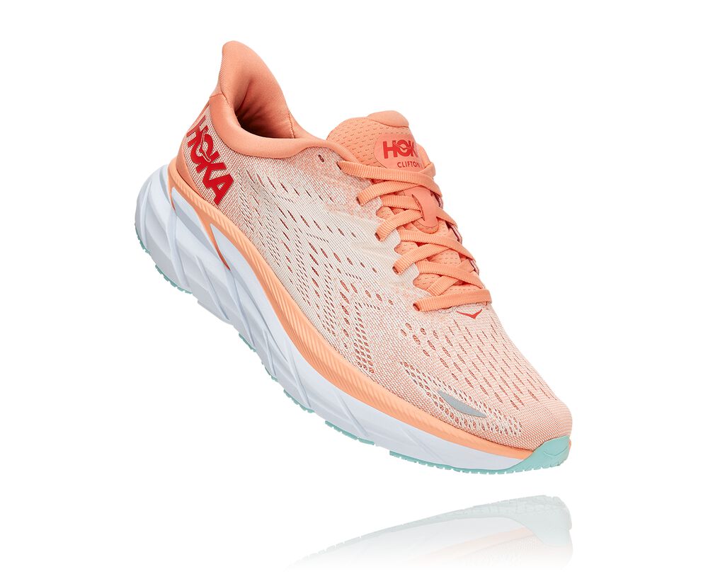 Hoka One One Clifton 8 Löparskor Dam Orange - SE-4907263